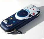 Pluspicks 3D Cover EVA Space Astronaut Theme Pencil Case Large Capacity Pencil Pouch Bag Compass School Pouch Organizer for Students Kids Pen Holder Colour Pouch Stationery Box for Boys & Girls Students with Zip Closure Portable Stationery Bag