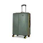 Safari Citymiles 8 Wheels 79 Cm Large Checkin Trolley Bag Hard Case Polycarbonate 360 Degree Wheeling Luggage, Antitheft Zipper, Travel Bag, Suitcase for Travel, Trolley Bags for Travel, Thyme Green