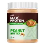 Max Protein Peanut Butter Spread Classic Creamy (Pack of 1), 1kg
