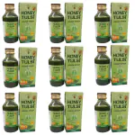 DEE INDIA HERBALS 100% Natural Ayurvedic Honey Tulsi Cough Syrup With Mulethi & Adusa - Effective Relief From Cough (100ml each, Pack of 9)