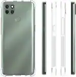 COVERBLACK Rubber Back Cover Compatible model for OPPO A15 - Transparent