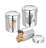 EBun Stainless Steel Container with See-Through Window (Set of 3)