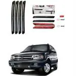 Feelitson Black Car Bumper Protector Safety Guard Single Strip For Safari Dicor (Pack Of 4)