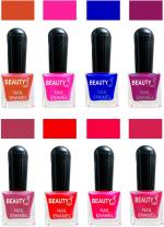 OUR Beauty Multicolor Quick Dry Long Lasting Hd Colors Nail Polish Set 2Feb34, 64 ml (Set Of 8)