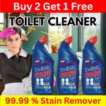 BLISS & BLUSH Toilet Cleaner blue 1500ml with Natural Citric Acid| Limescale Remover| Removes 99.9% germs| Provides Long Lasting Freshness| Bleach Free