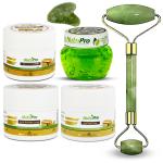 NutriPro Gold Facial Kit With Roller 420GM Enriched Gold Dust & Almond Oil| With Scrub, Massage Cream, Face Pack & Aloevera Gel| Hydrate The Skin & Remove Dead Cells| Stimulate Blood Circulation