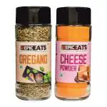 EpicEats Combo of Oregano 26g & Cheese Powder (45gm) | Combo (Pack of 2) | Italian Herbs | Pizza and Pasta Seasoning | Cheese Powder for Popcorn| Flakes/Cheese Powder | Glass Bottle Sprinkler
