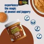 Heeva Peanut Butter Crunchy with Jaggery, Vegan, Gluten Free, GMO Free, No Added Sugar, 25% High Protein, No Trans Fat, Energy Booster, (350 GM)