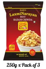 BABUS Laxminarayan Badam Chiwda 0.75kg ( 250g * pack of 3 )