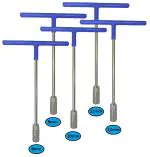 Heavy duty 5pc Hex T Spanner set (8mm 9mm 10mm 11mm and 12mm) Socket Single Side T type Wrench Set Socket Set (Pack of 5)