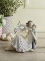 CraftVatika Mother and Baby Son Showpiece, Handmade Mother and Child Sculpture for Home Decor