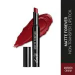 Iba Matte Forever Non-Transfer Lipstick for Women - 07 Maroon Charm | Matte Finish | Highly Pigmented, Smudge-proof & Lightweight | Non-Sticky and Non-Drying | Lip Makeup | 2g