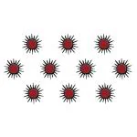 Comet Busters Traditional Red Sun Bindis (BIN1066) Pack of 1