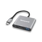 Honeywell High-Speed 3-In-1 Type C To Hdmi Adapter, Pd Charging Upto100W, Usb3.0 Delivers Quick Transfer Speed Of 5Gbps, Uhd 4K@30Hz, Universally Compatible With All Type C Devices, Aluminium Case