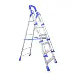 Parasnath Railing Maple 6 Step Light Weight Aluminium Step Ladder 6.1 Ft Heavy Duty Folding Ladder Made in India