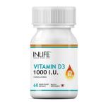 Inlife Vitamin D3 Cholecalciferol Supplement For Men Women 1000 Iu Liquid Filled 60 Capsules