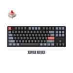Keychron K8 Pro wireless/wired mechanical gaming keyboard with RGB backlight. Features Gateron Mechanical G-Pro switch for responsive gaming. 87 (Tenkeyless), 80% size. Compatible with Mac and Windows. 4000mAh battery for long-lasting use. Aluminium Body