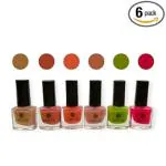 LIBELLE Stylish New Trendy Gel Glossy Nail Paint for Women and Girls - Combo of 6