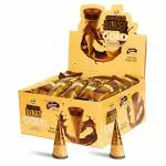 Pure Temptation Gold Chocoblast - Almond Chocolate Flavoured Waffle Cone - Premium Chocolates for Kids Gift Pack - 1 x 36 pcs Display Pack - Birthday Chocolate Gift Box for Girls and Boys (Roasted Almond)
