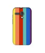 Casotec Rainbow Colors Design 3D Printed Hard Back Case Cover for Motorola Moto G 1st Generation