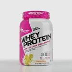 Growtech Nutrition Whey Protein 1Kg| Malai Kulfi Flavour| 33 Servings| 24G Protein Per Scoop| 10G Eaa| 5.5G Bcaa| Low Fat & Low Carb Protein| Gluten Free|
