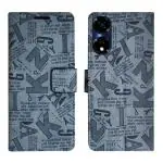 Dhar Flips Grey ATZ Flip Cover for ITEL P55 5G | Magnetic Case | Shock Absorbent | Flip Cover ITEL P55 5G