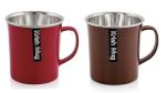 RJ ROJENO 270 ML Inner Steel Plastic Cups for Coffee Tea, Camping Mugs with Handle, Portable & Easy Clean Cups for Coffee Tea, Mugs with Handle, Portable & Easy Clean Random Color (270 ML- 2 Piece)