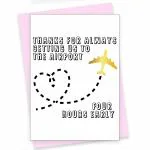 Rack Jack Father's Day Funny Greeting Card with Gold Foiling - Getting Us to The Airport Early