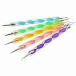 MAPPERZ Nail Art Dotting Marbleizing Tool Pen for Nail Decoration Stamping (Set of 5, Multicolor)