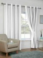 Jvin Fab White Silk Curtain