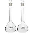 ABGIL Borosilicate Glass Volumetric Flask With Inter Changeable Joint - 50ml Capacity - Set Of 2 Units