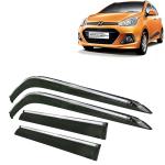 Kingsway Car Wind Deflectors Rain Guard Window Visor for Hyundai Grand I10 2013, 2014, 2015, 2016, 2017 Model, Car Door Visor with Chrome Lining Online India, Car Sun Shades