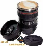 Fitaza Camera Coffee Caniam Lens-Cup Travel Stainless Steel Coffee Mug (350 ml)