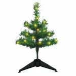 AMFIN 1 Feet (25 Tips) Christmas Tree / Christmas tree with Lights / LED Lights with Tree / Xmas Tree decoration / Tree Decoration with Lights - Pack of 2