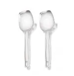 URBAN BUY URBAN BUY Stainless Steel Cooking Small Square Ladle, (Set of 2, Silver).