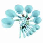 LISHONNPlastic 12 Pcs Measuring Cups & Spoons Set (Sky Blue) Assorted Colour