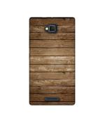 Casotec Wood Design Printed Silicon Soft TPU Back Case Cover for Lava A82