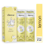 Cleevo eco - friendly powder to liquid floor cleaner| safe on all surface| 2 Ltr| zesty lemon
