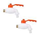 Sellzy PVC Plastic Bib Tap for Bathroom, Kitchen, Toilet, Garden Bib Tap Faucet - White, 2 Piece