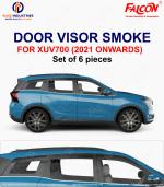 FALCON CAR DOOR/RAIN VISORS IN TRENDY SMOKE COLOR FOR XUV 700 2021 ONWARDS