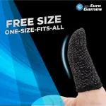 RPM Euro Games Finger Sleeves for Gaming Mobile Breathable Anti-Sweat. Works with Pubg, Free Fire, COD & Others (Medium)