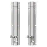 Plantex Heavy Duty 8-inch Joint-Less Tower Bolt for Wooden and PVC Doors for Home Main Door/Bathroom/Windows/Wardrobe - Pack of 2 (704, Chrome)