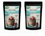 Rootz & Co. Multigrain Pancake Mix (Vanilla) (Pack of 2) (300g Each) - Gluten Free, No Maida & No Added Sugar Healthy Instant Ready premix