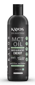 Kayos MCT Oil From Coconut Unsweetened Keto Diet Sports Supplement, 490 ml