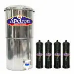 Apeiron purifier Water filter with Candle (30 Liter + 4 Carbon Candle)