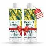 Herbal Home Natural Floor Cleaner Liquid Disinfectant | Skin Safe, Baby Safe & Pet Safe (Dogs & Cats) | Organic Certified Green Product (Pack of 2)