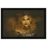 ArtX Multicolor Abstract Typography Framed Wall Art Painting 13 X 19 Inch