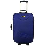 Skyline Navy Blue Polyester 24 Inch Luggage Antiscratch Travel Suitcase Bag with 2 Wheels