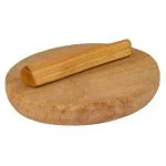 Arman Spoons Brown Chandan Wood Specialized Stone Board (Pack Of 1)