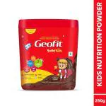 Geofit Kids Protein Powder Enriched with Nutrients | Multivitamins & Multimineral (Vitamin E, Vitamin C) Helps in Energy and Metabolism 250g , Chocolate Flavoured
